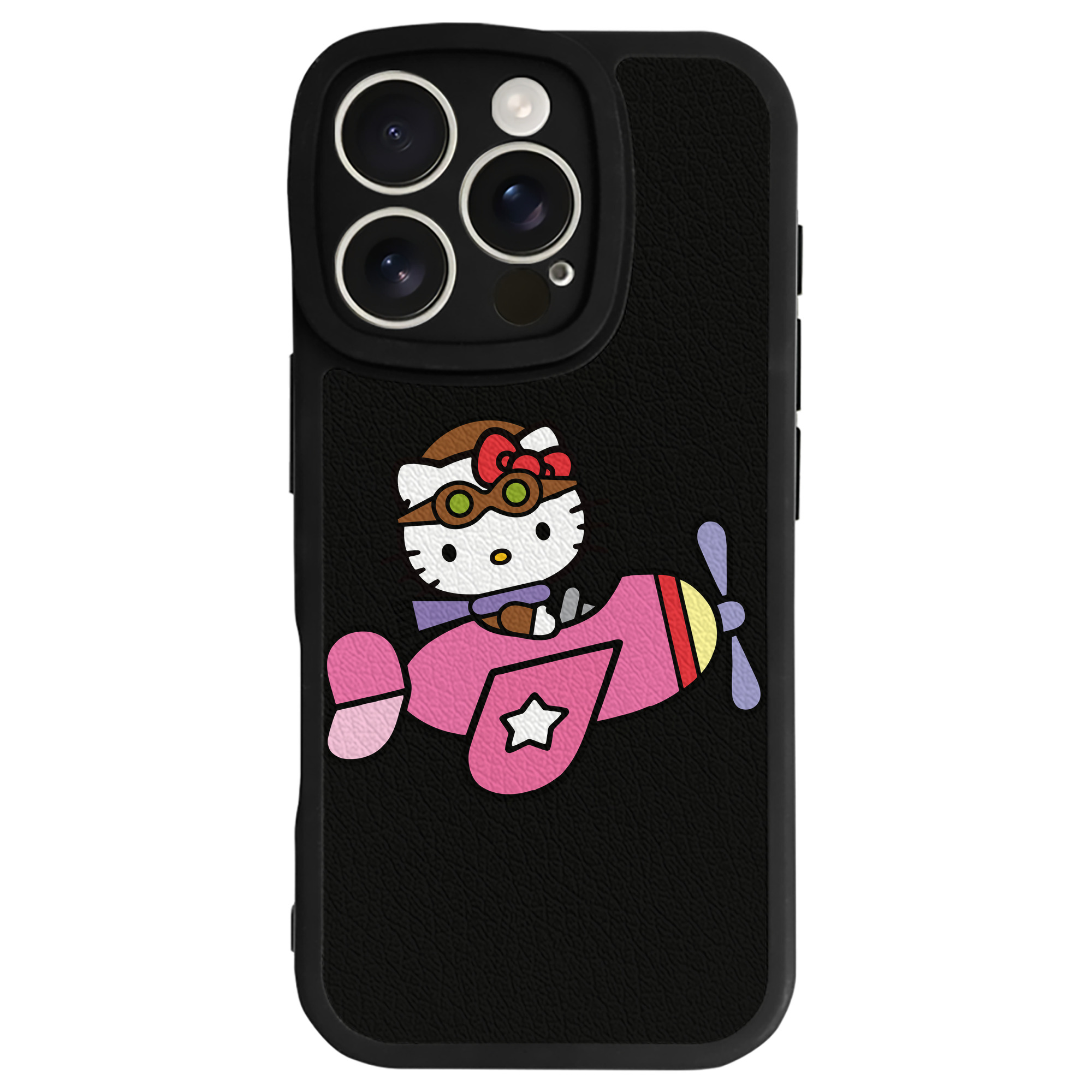 （画像用） Hello Kitty ハローキティ 【iPhone 16シリーズ対応】シリコンスマホケース（レザー調） 材質：シリコン